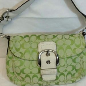 Lime green coach bag